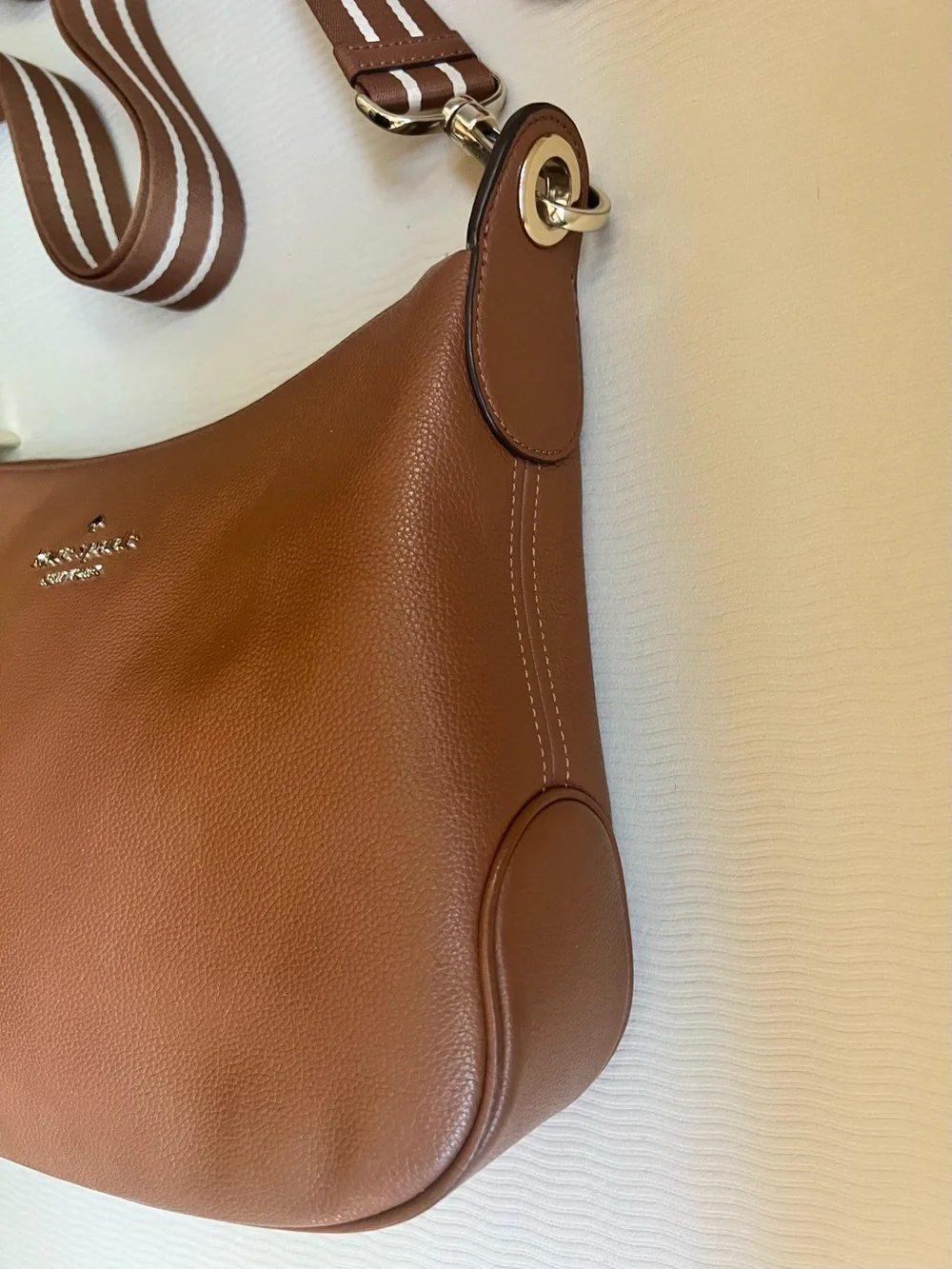 Kate Spade New York Rosie Brown Pebbled Leather Crossbody Bag
